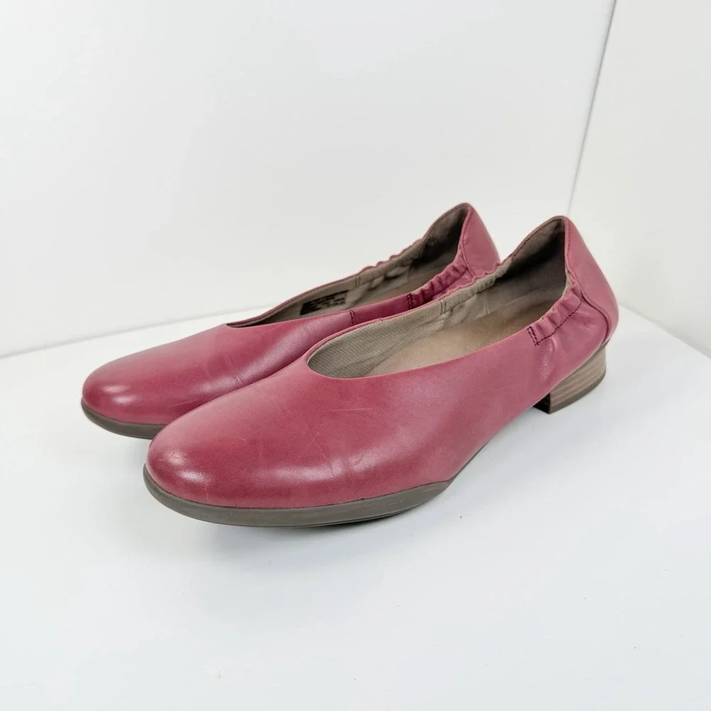Dansko Womens Kira Ballet Flats Cabernet Leather Slip On EU 41